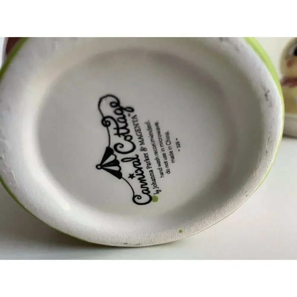 Johanna Parker Carnival Cottage Easter Egg Canister With Chick Topper Ceramic‎